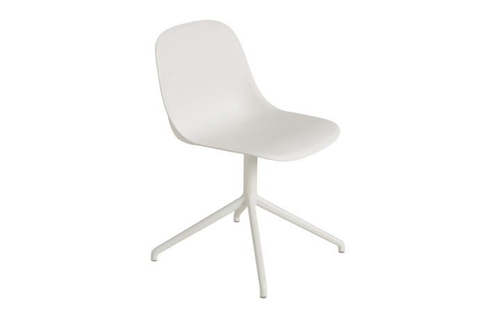 Fiber Side Chair Swivel   [White/White]